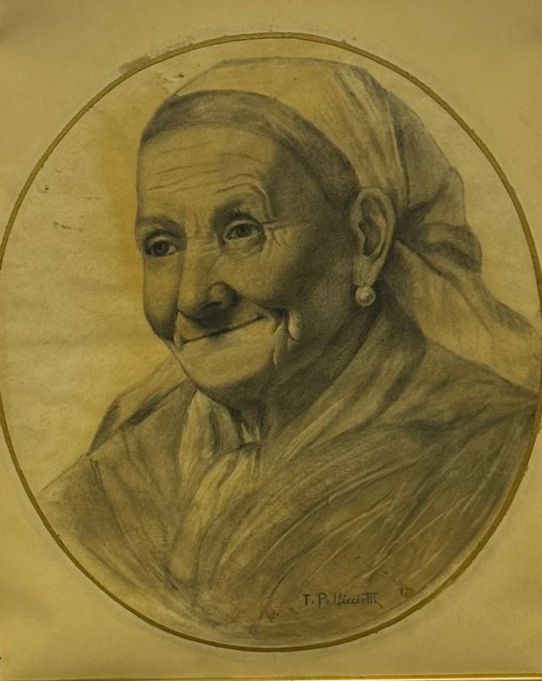 Tito Pellicciotti (1871-1950), Attr. - Ritratto di Anziana Popolana