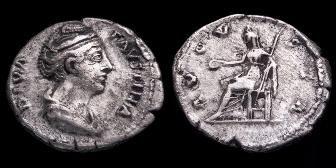 Roman Empire. Diva Faustina. Denarius AVGVSTA (No reserve price)