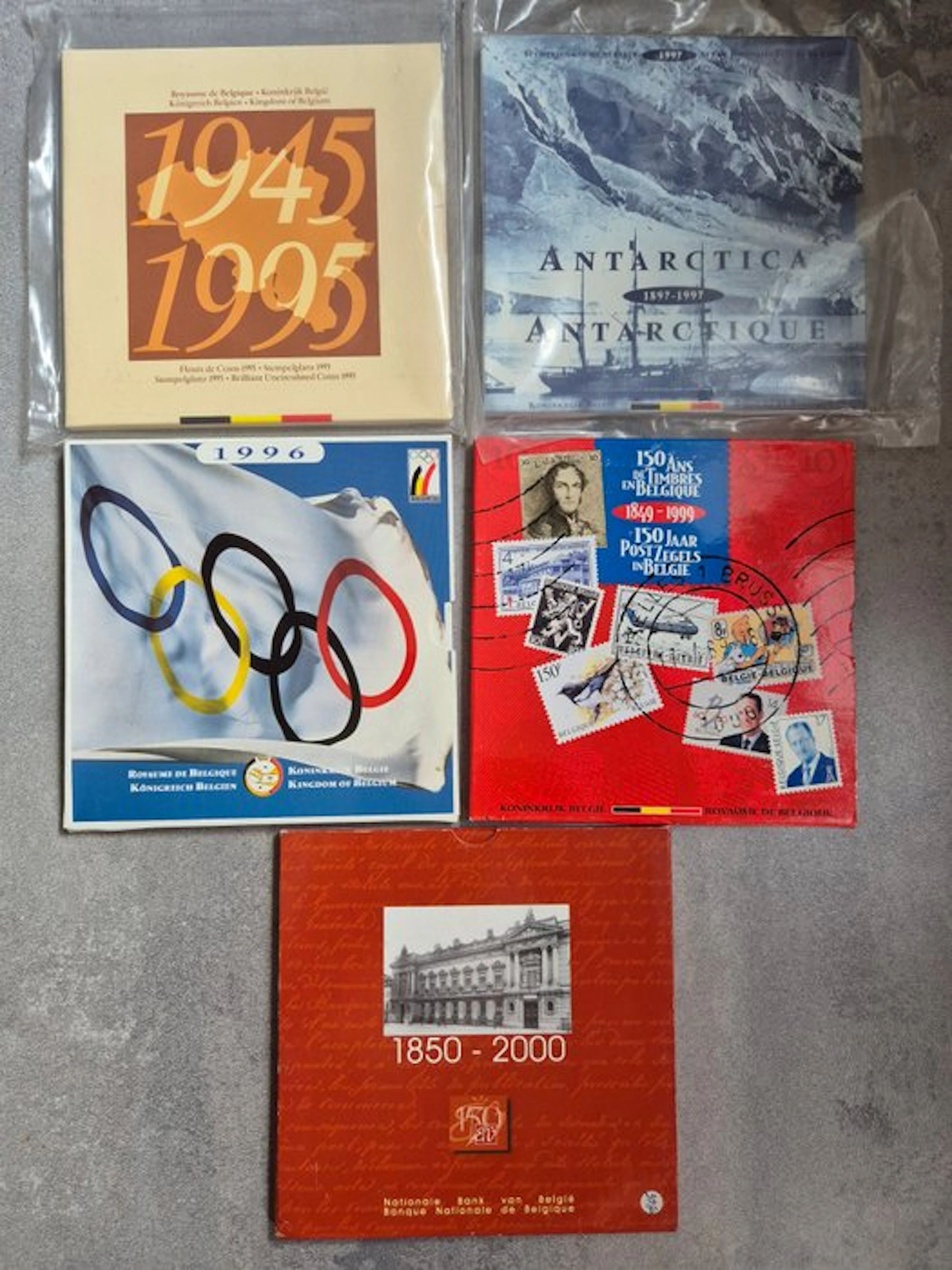 Belgium. Series FDC 1995+1996+1997+1999+2000 (No reserve price)
