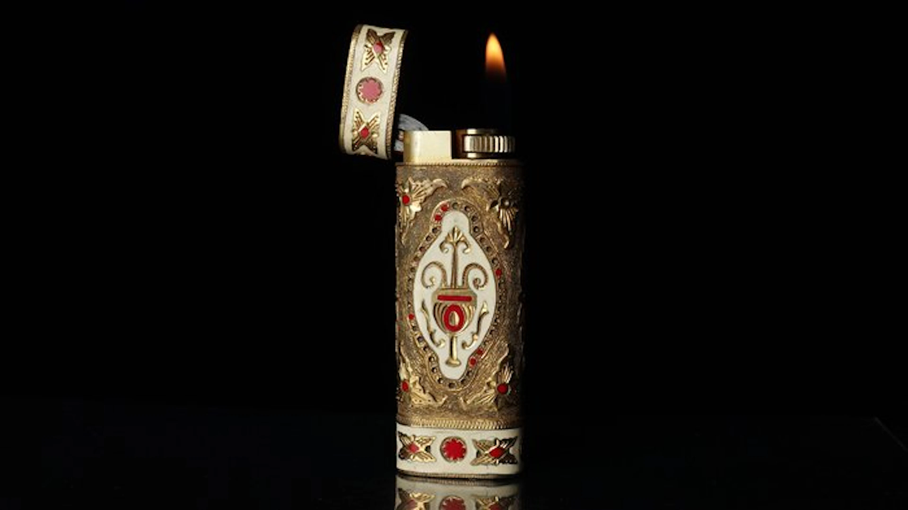 Cartier - Rare Engraving Pattern Vintage gas Lighter - No...