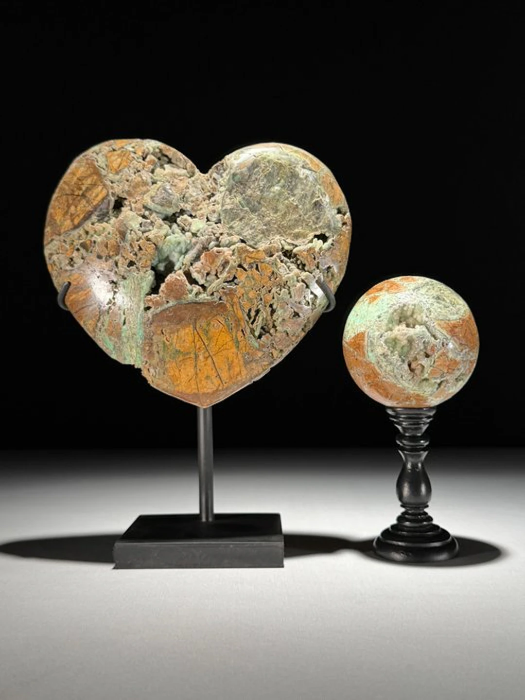 NO RESERVE PRICE - Wonderful Pair of Green Smithsonite...
