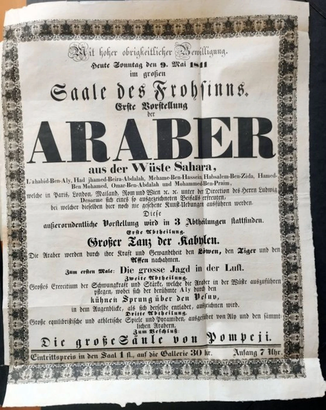 - Erste Vorstellung der Araber aus der Wüste Sahara - 1841