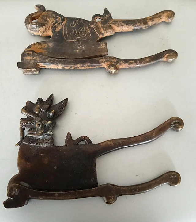 2 betel nut tongs, Mandalay Region - Myanmar - Southeast Asian Periods