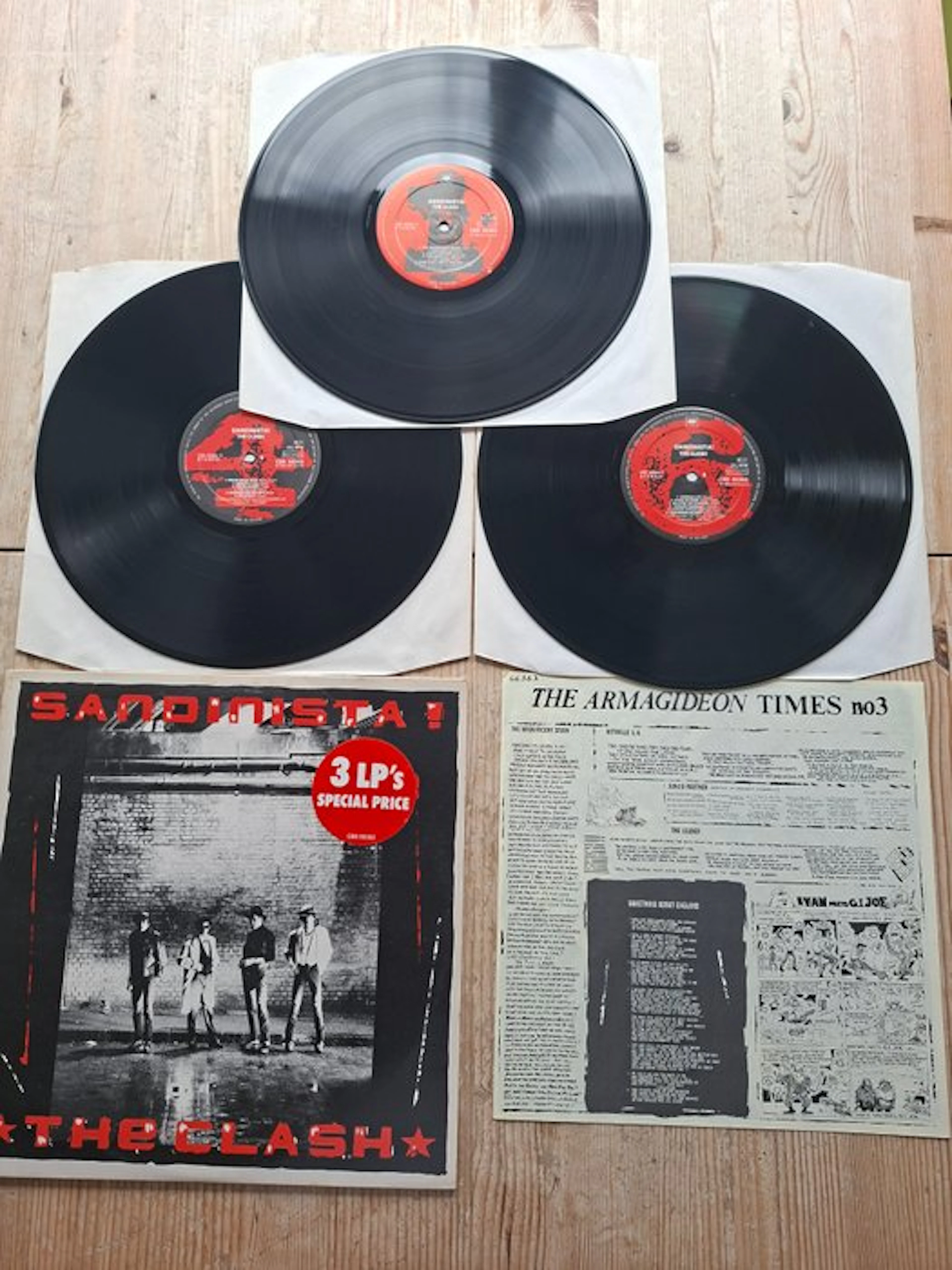 Clash - Sandinista! 3-LP (rare original 1980 EU pressing)...