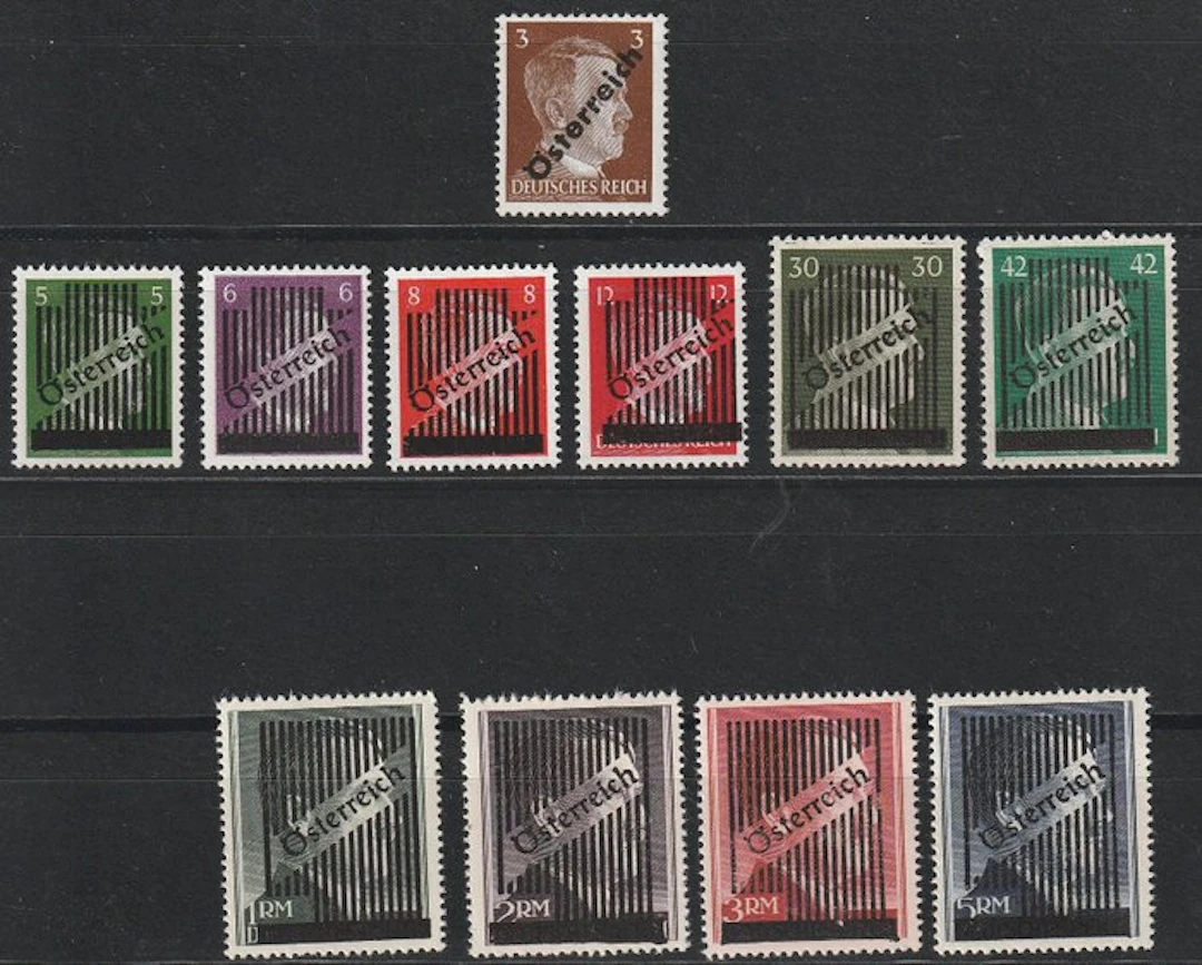 Austria 1945 - Grid overprint