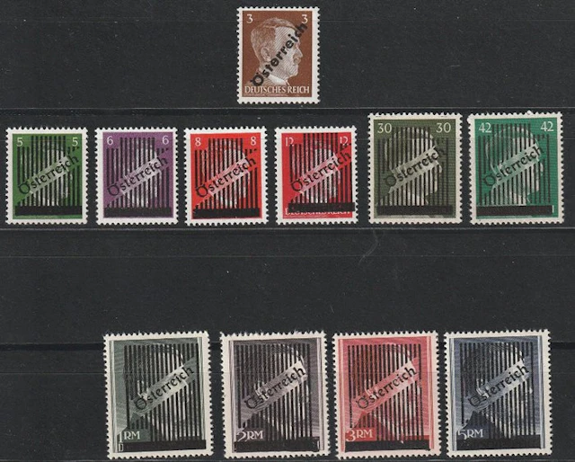 Austria 1945 - Grid overprint