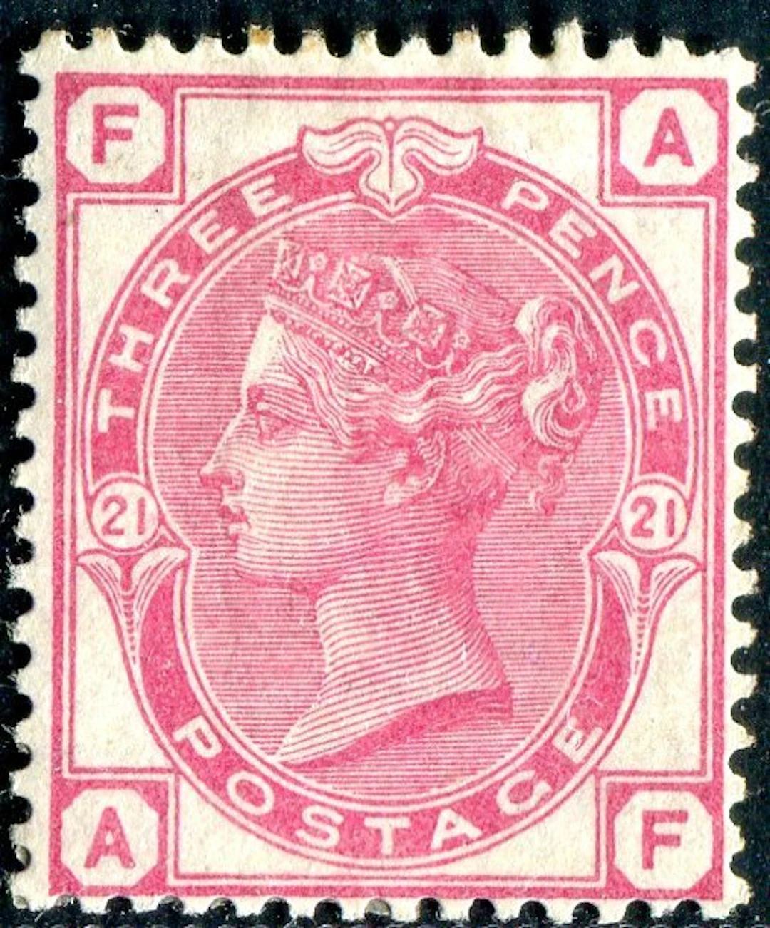 Great Britain 1881 - Victoria, 3d. rose pt. 21 , wmk. Crown - SG 158
