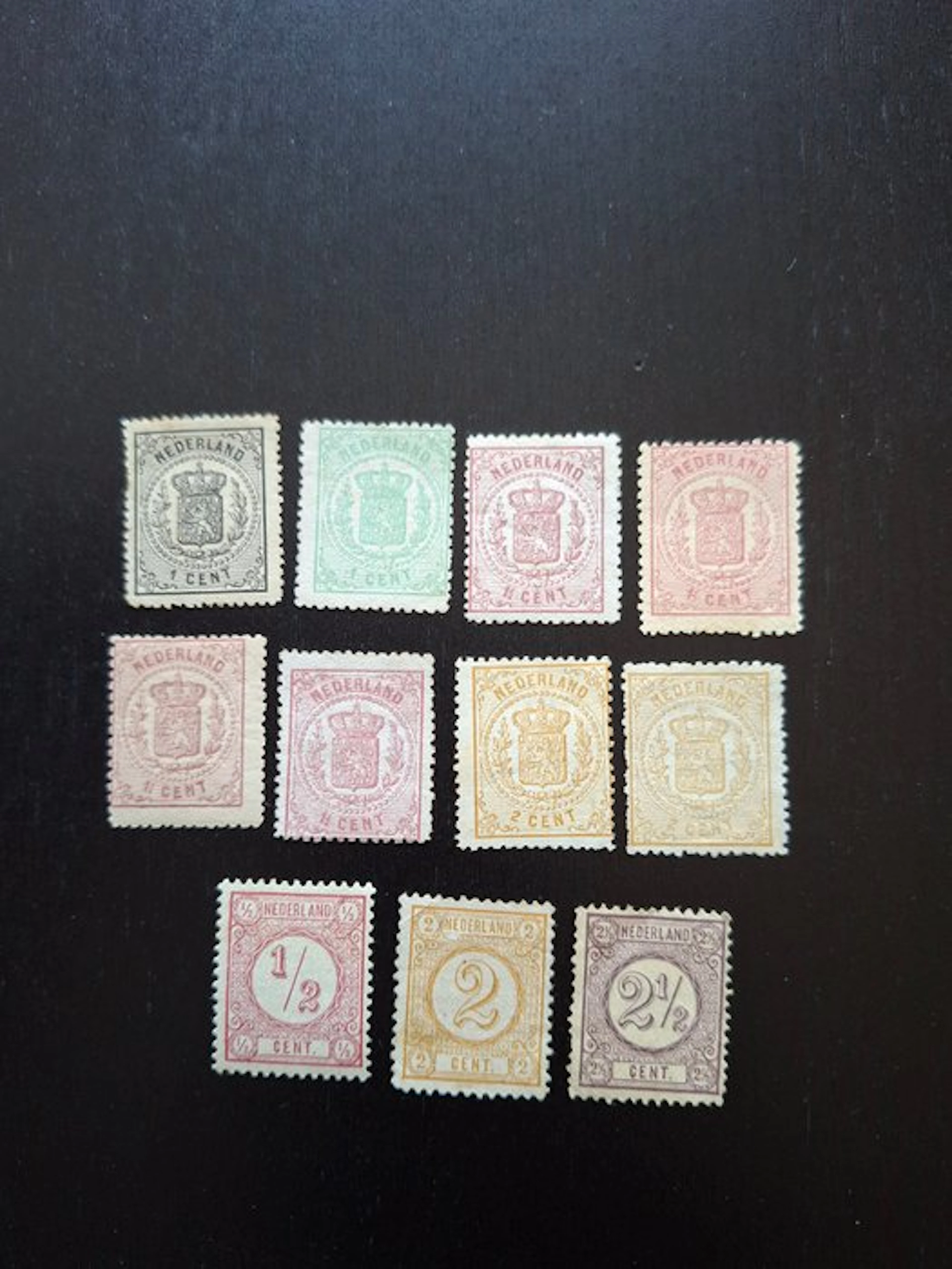 Netherlands 1869/1894 - Armorial seals, number - Nvph ,14,15,16 30,32,33