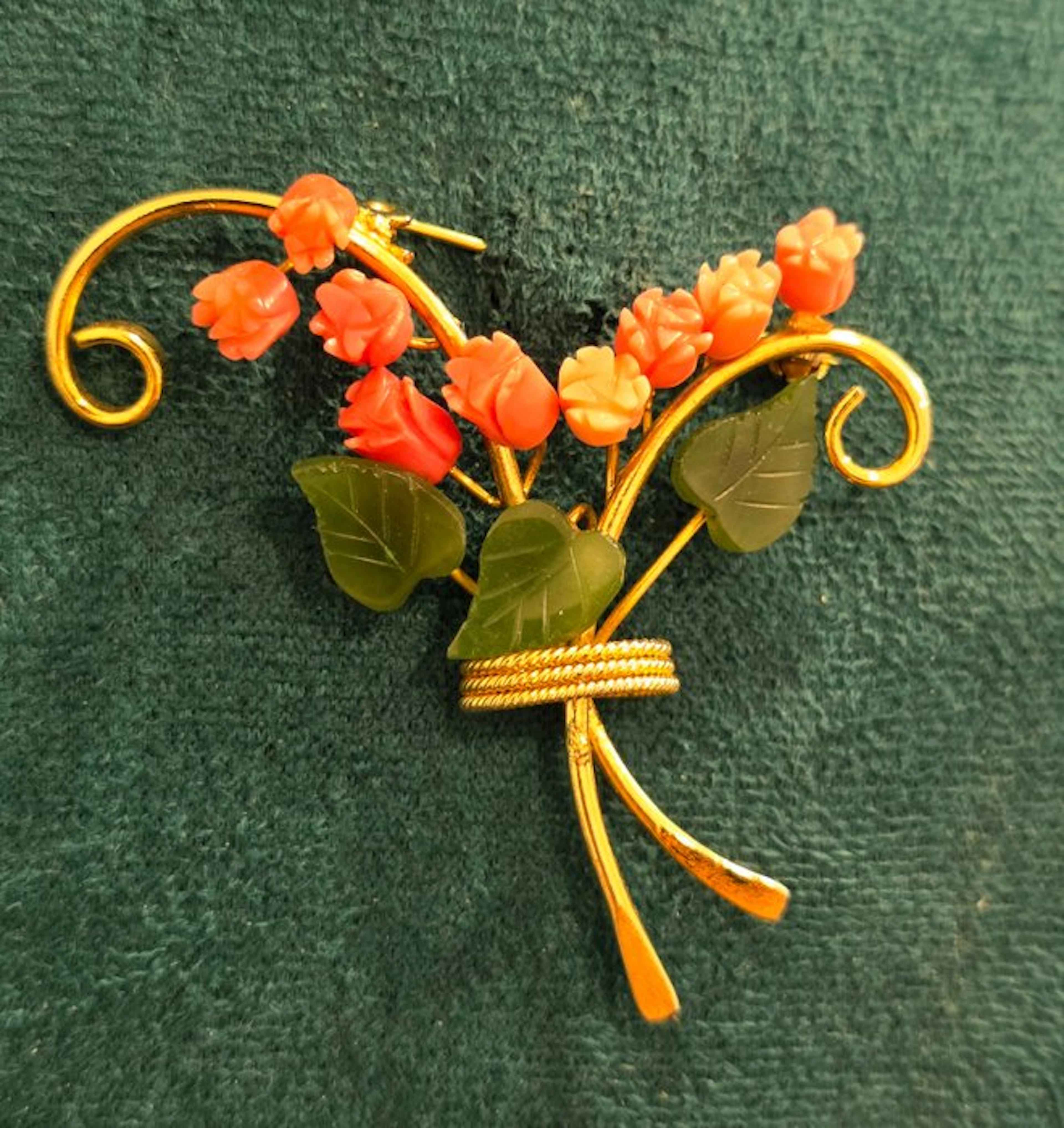 Swoboda - Coral - Gold-plated - Brooch - No reserve price