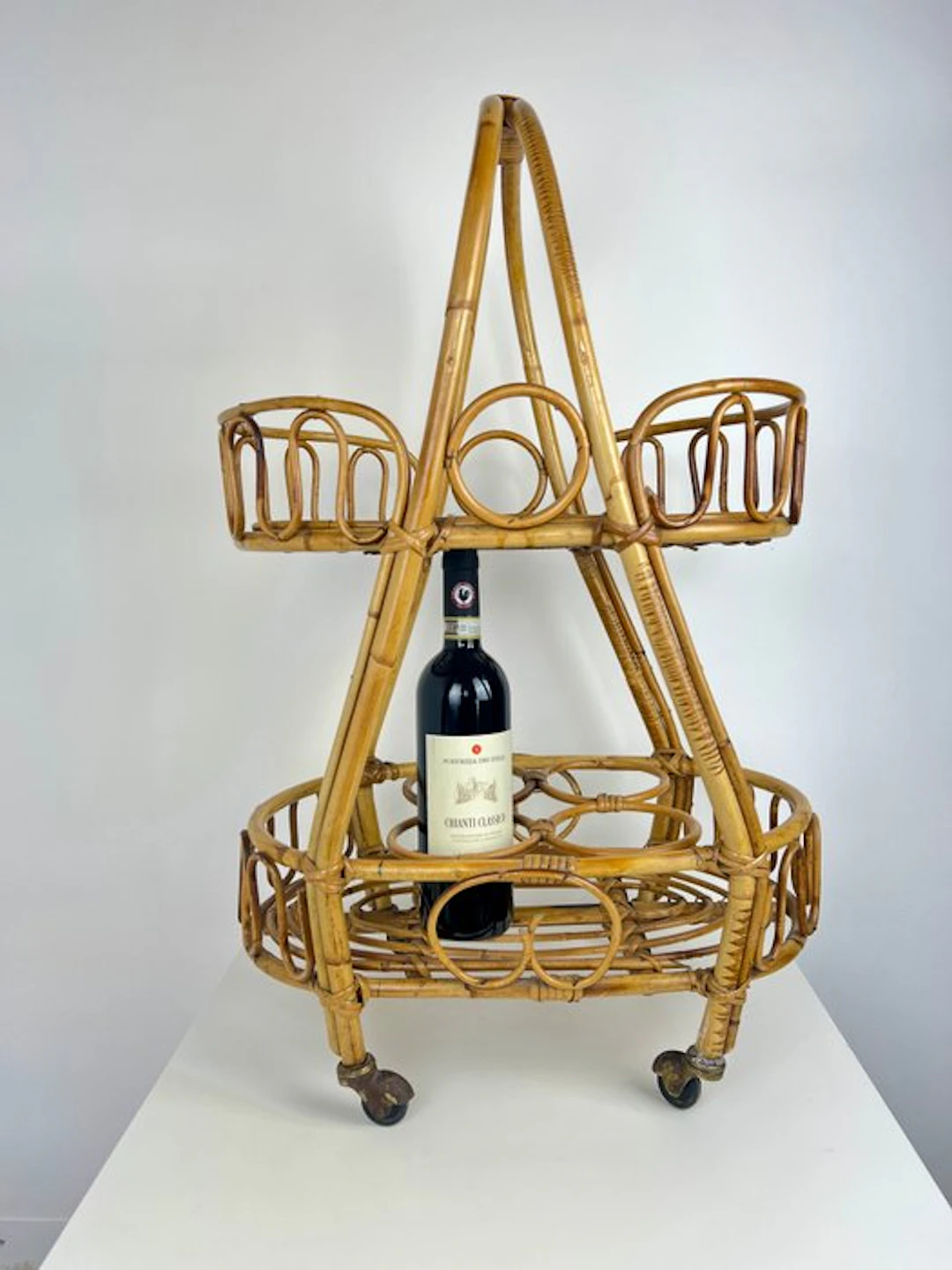 Serving trolley - Bamboo - bamboo rattan serving ba