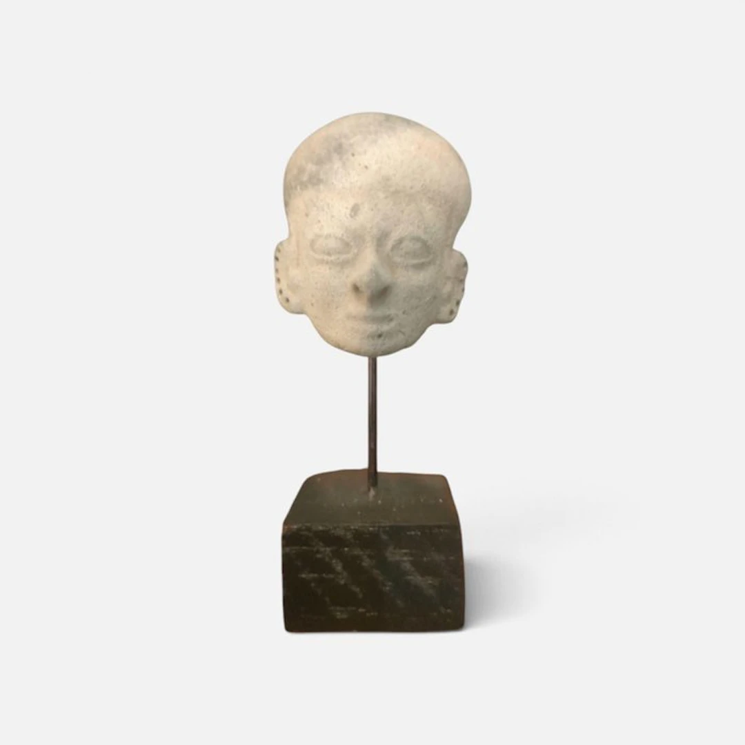 Pre-Columbian - La Tolita Terracotta Head ( No Reserve )...