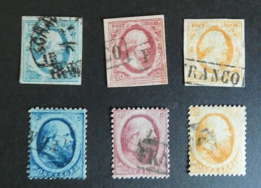 Netherlands 1852/1864 - King William III: First and Second Issue - NVPH 1-6