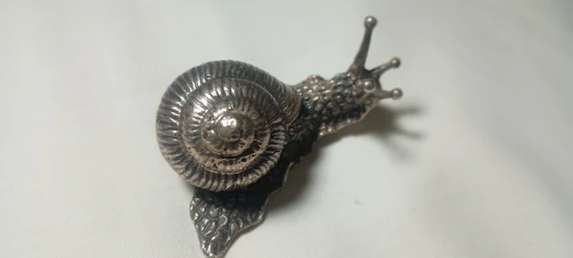 Sculpture, Chiocciola (lumaca) - 5 cm - .800 silver