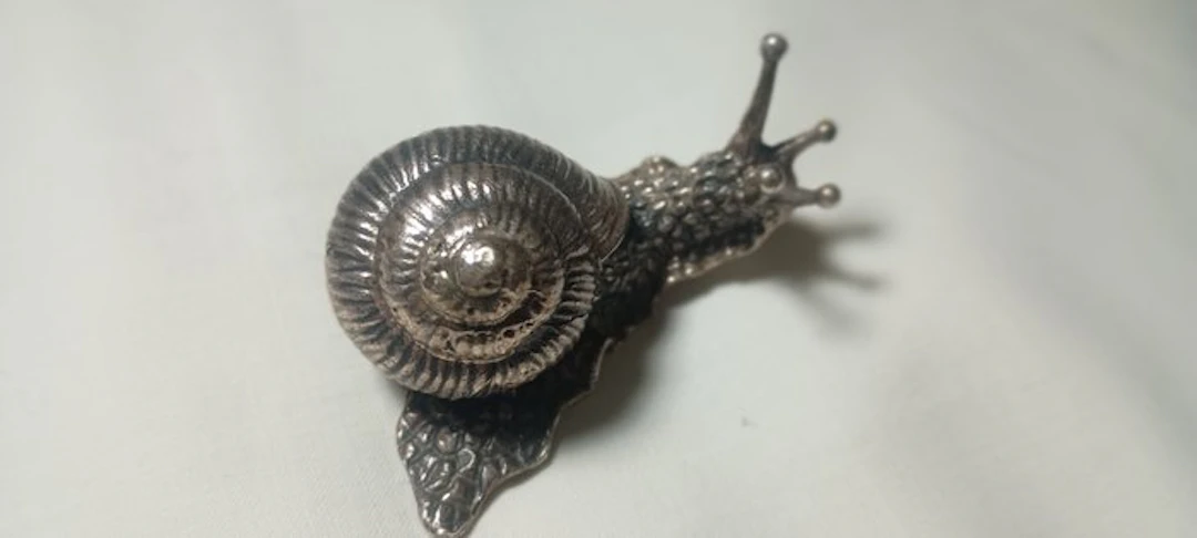 Sculpture, Chiocciola (lumaca) - 5 cm - .800 silver