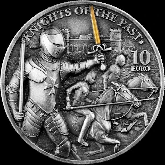 Malta. 10 Euro 2021 Knights of the Past, 2 Oz (.999)