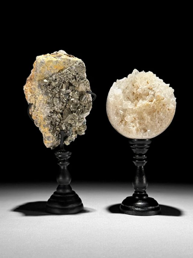 NO RESERVE PRICE - Wonderful Pair of Pyrite and Crystal...