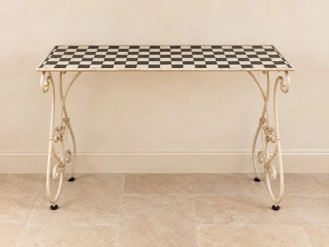 Console table - Metal - checkerboard console