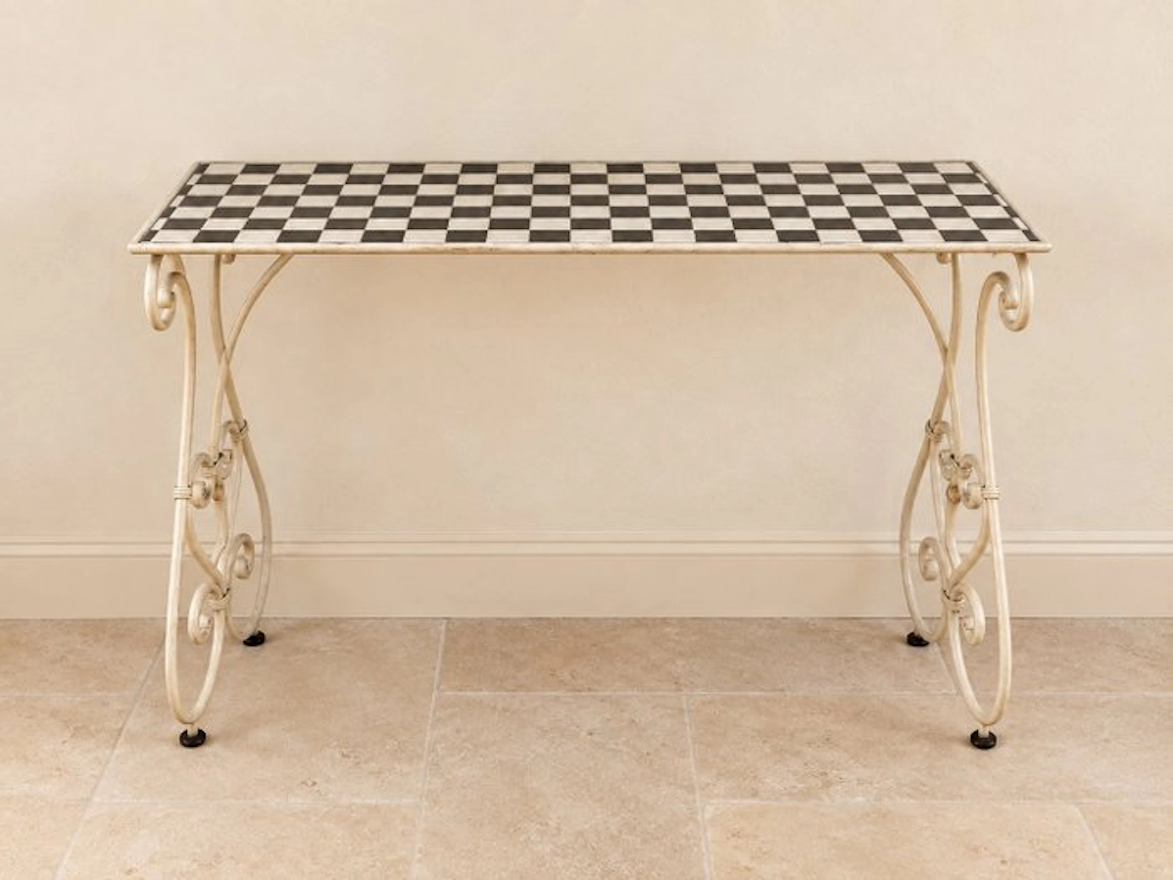 Console table - Metal - checkerboard console