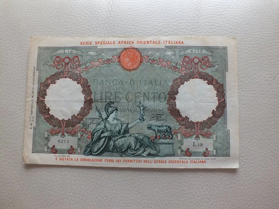 Italian East Africa. - 100 Lire - 1938 - Gigante- AOI 2A (No reserve price)