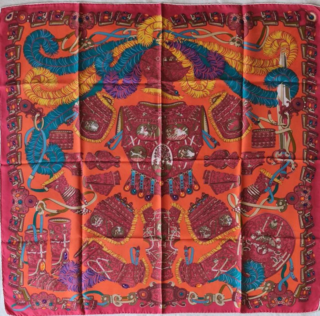 Hermès - SOUS L'ÉGIDE DE MARS by Pierre Marie. Recherché - Foulard