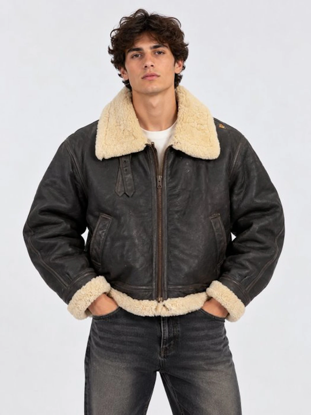 Vintage Original Shearling Bozo Gang Style B-3 - Soft...