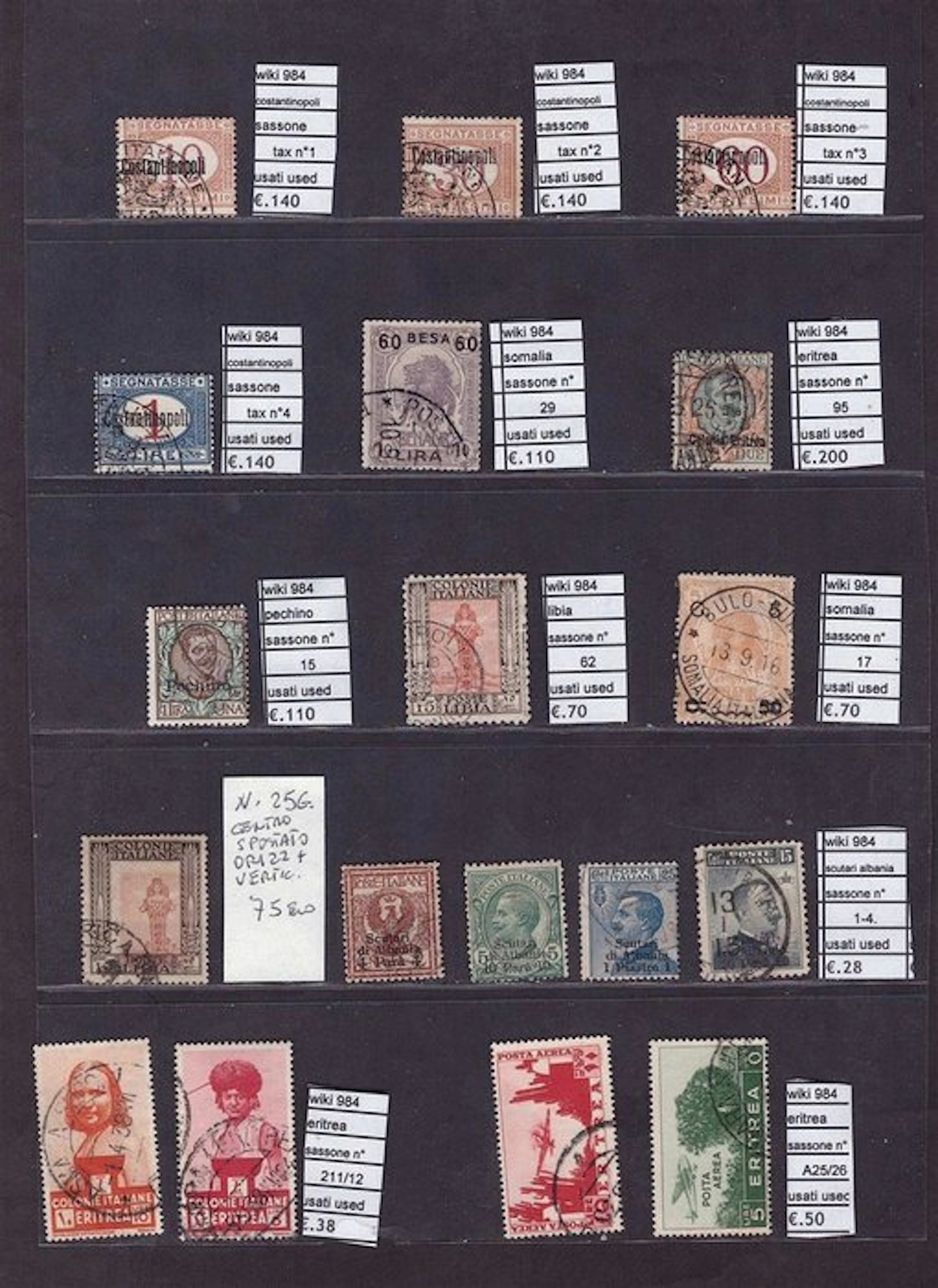 Italy 1860/1945 - Small collection with used colonies’...