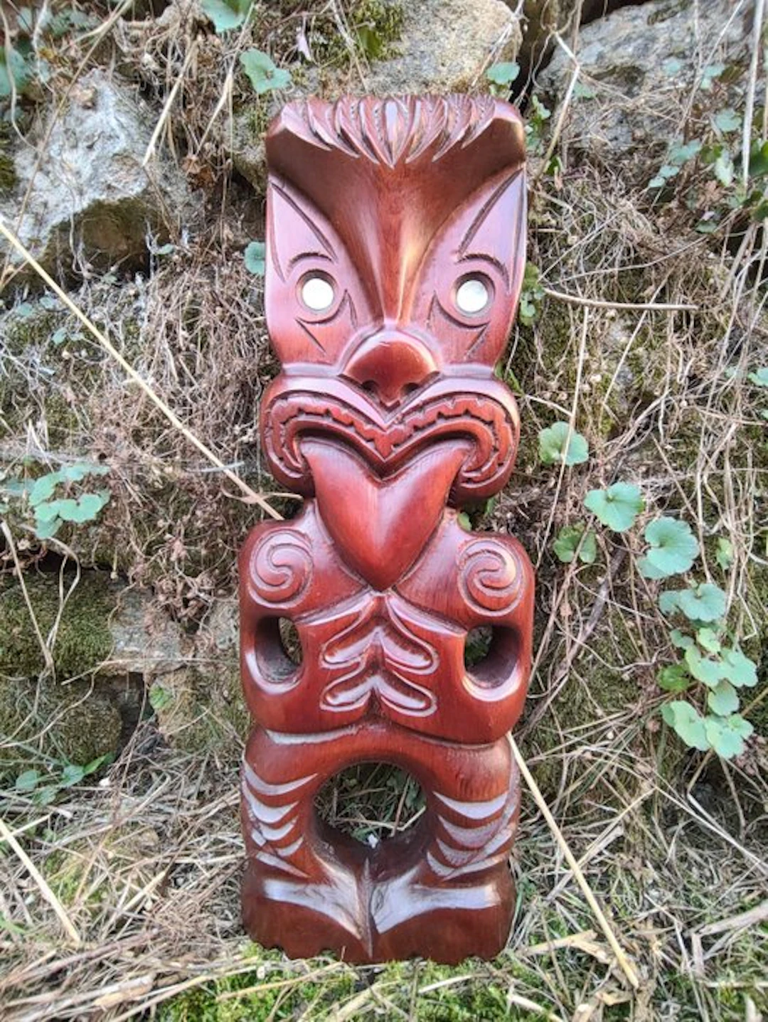 Tiki Māori en bois Rotorua - Sculpture - Tiki - Maori...