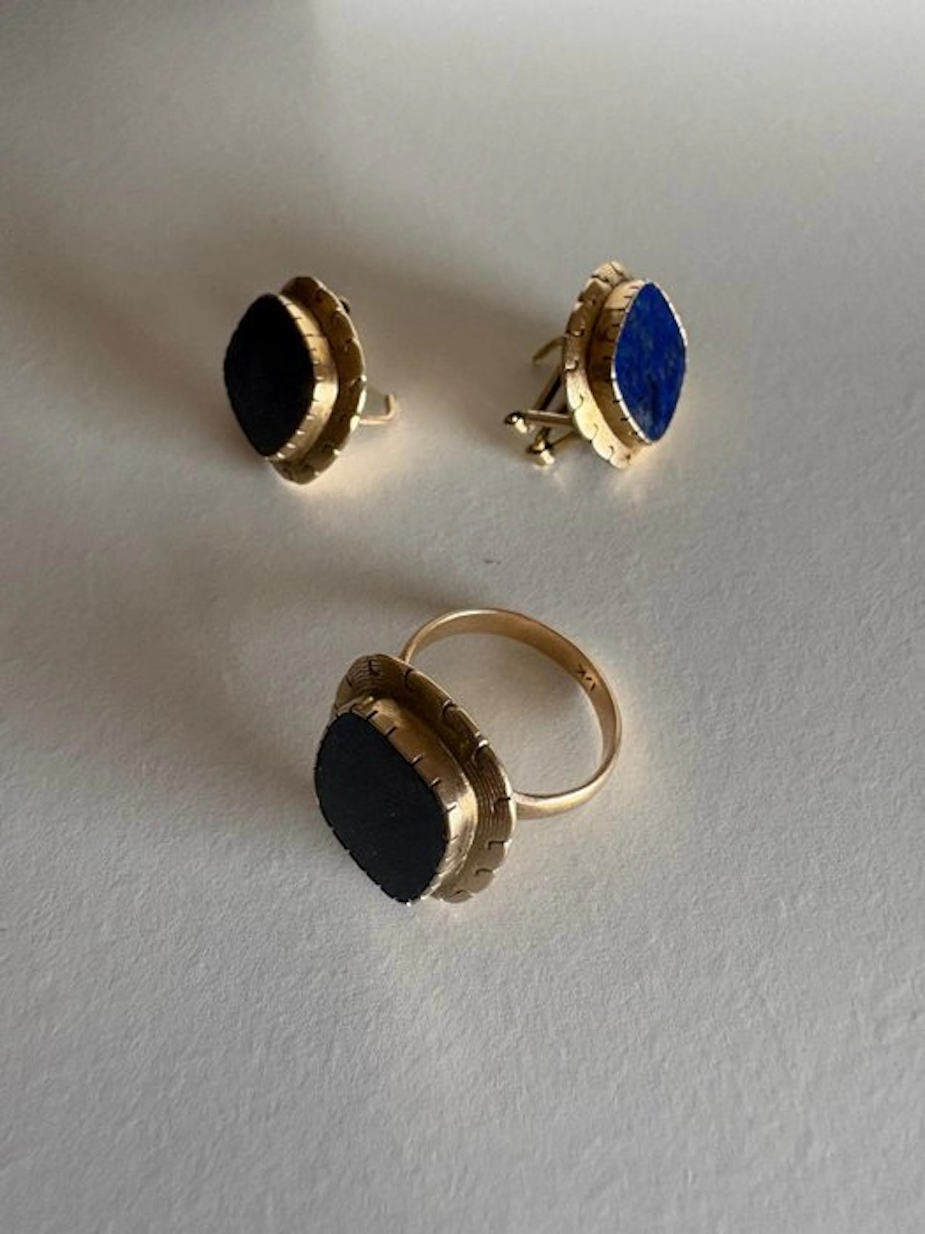 2 piece jewellery set - 12 kt. Yellow gold