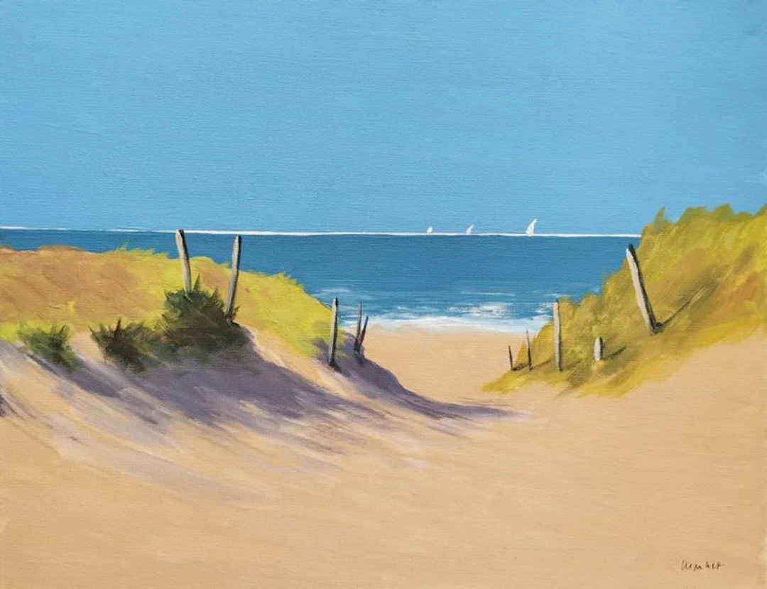 Nicolas Maillet (XX) - Un été sur l'île de Ré - Tableau original signé Maillet