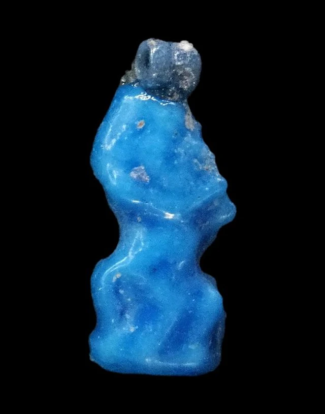 Ancient Egyptian - Amulet in glazed faience - the god Bes...