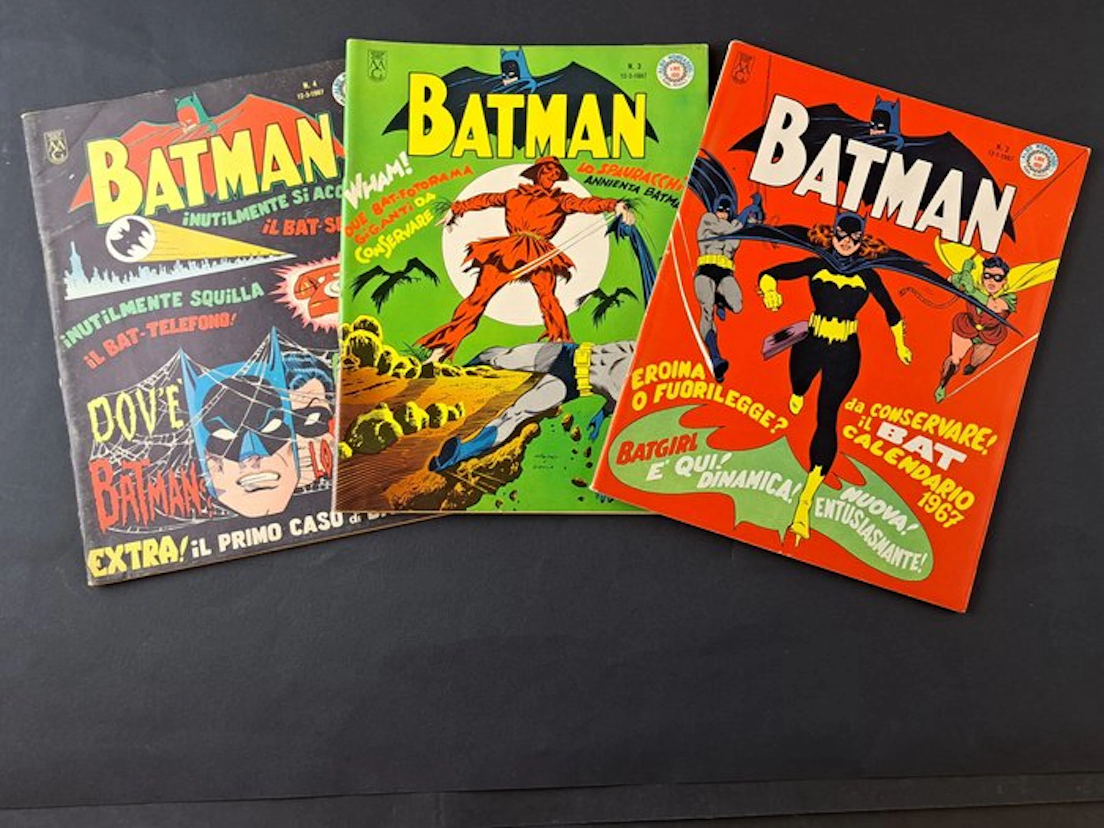Batman Mondadori nn. 2 a 4 - 3 Comic - First edition - 1966/1967