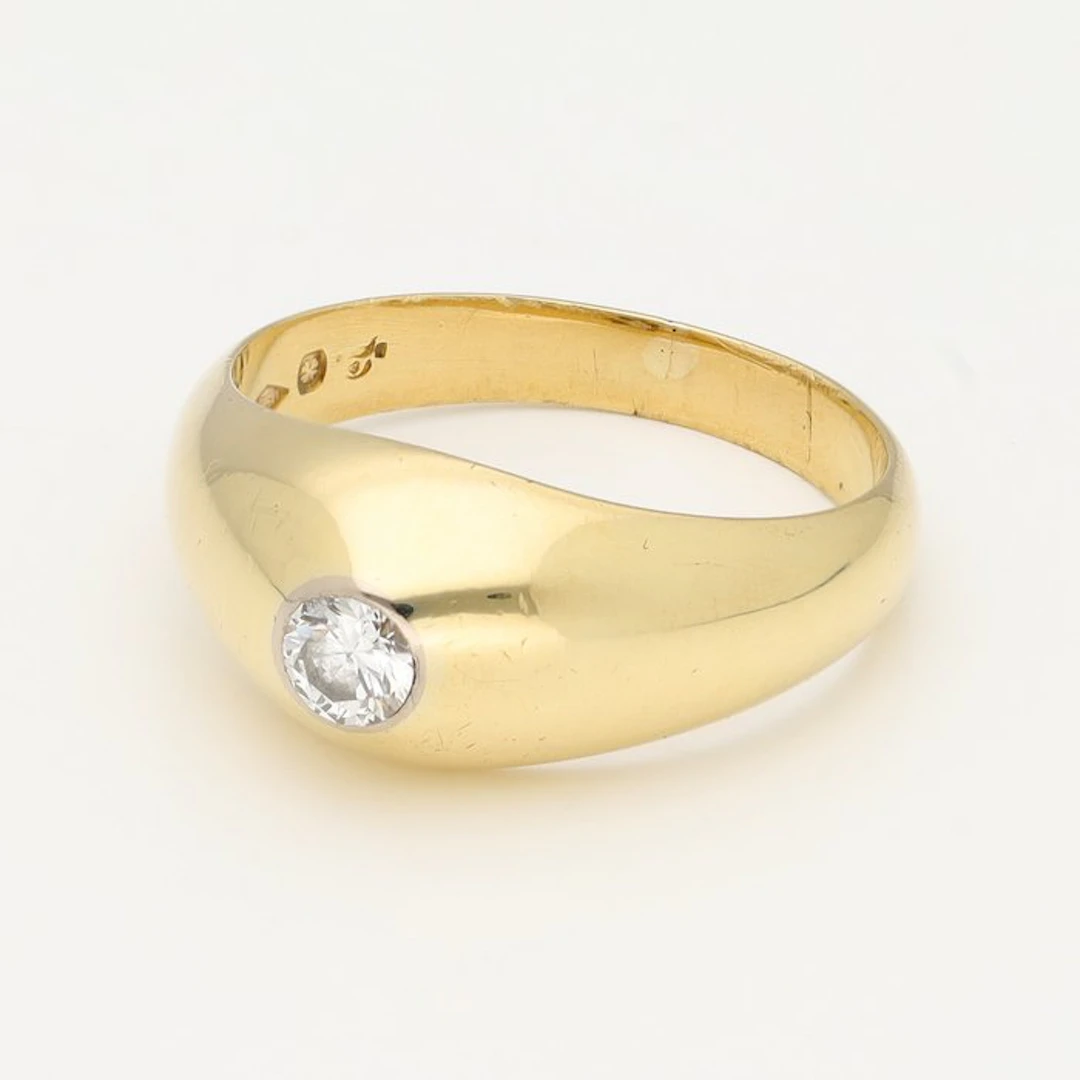 Ring - 18 kt. Yellow gold Diamond (Natural)
