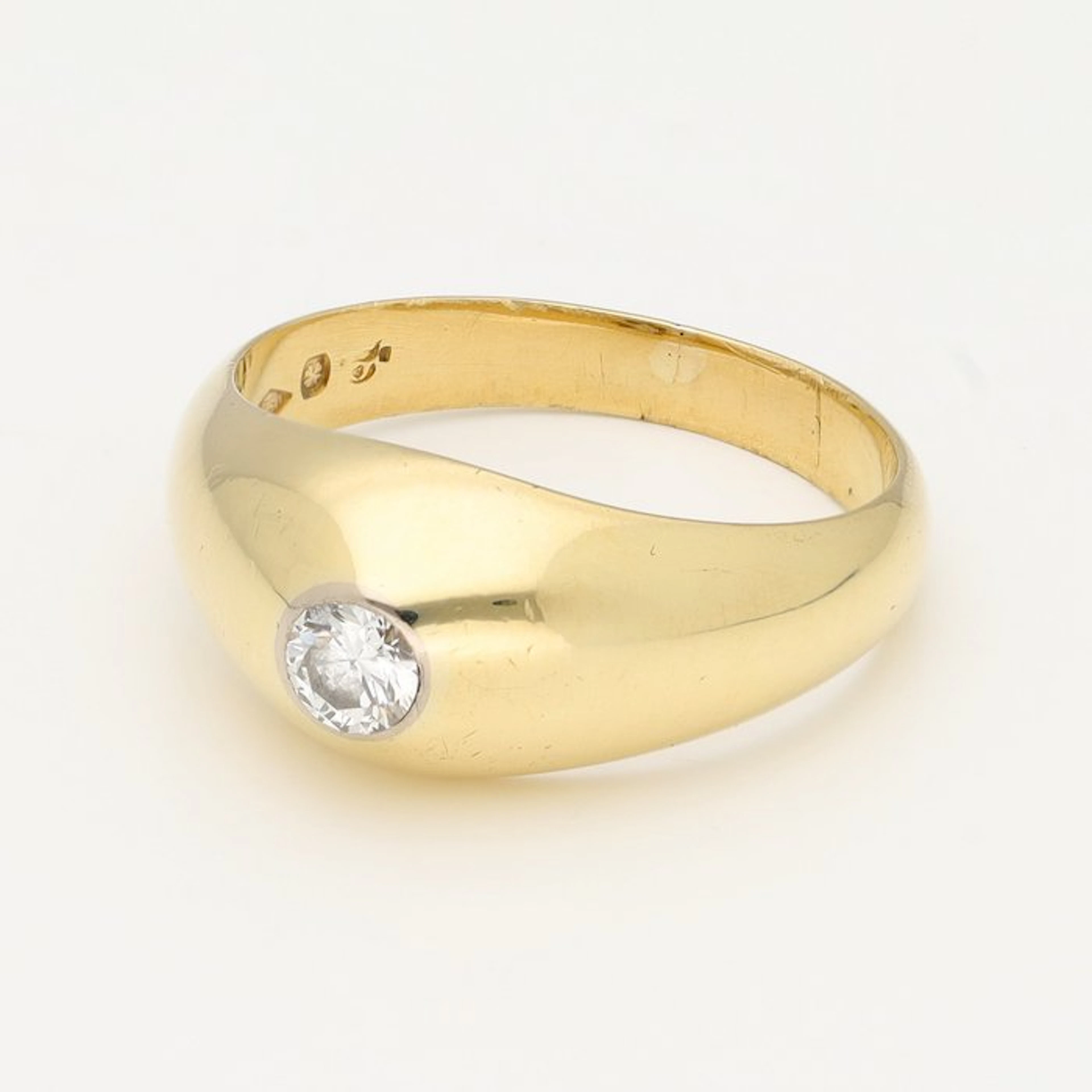 Ring - 18 kt. Yellow gold Diamond (Natural)