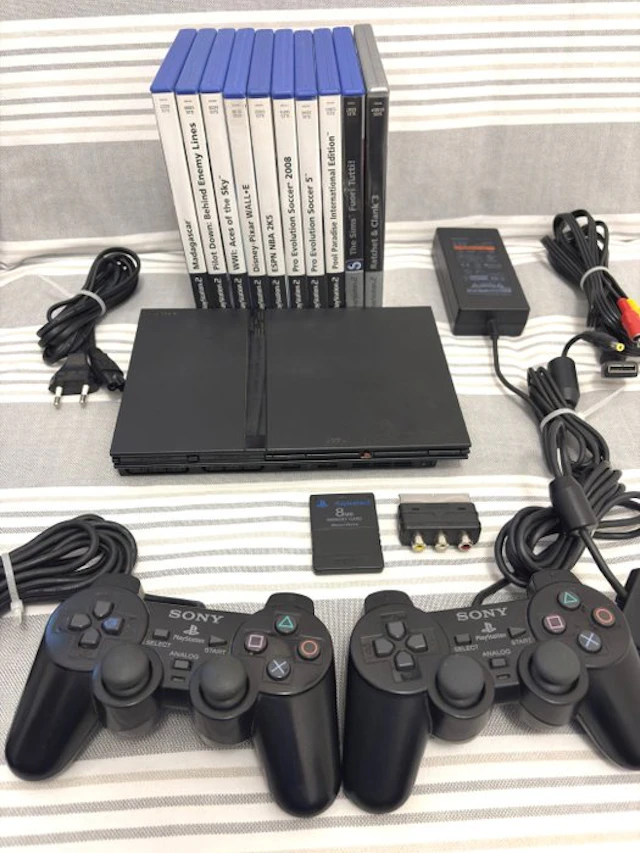 Sony - Playstation 2 (PS2) - Slim SCPH-77004 con 10...