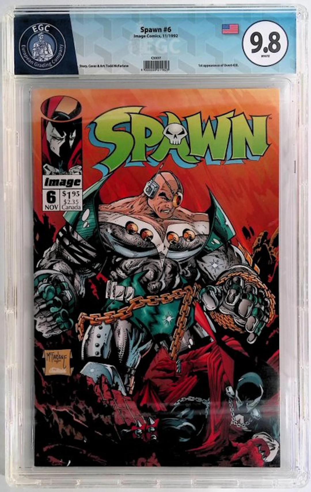 Spawn #6 - EGC 9.8 - 1 Graded comic - First edition - 1990