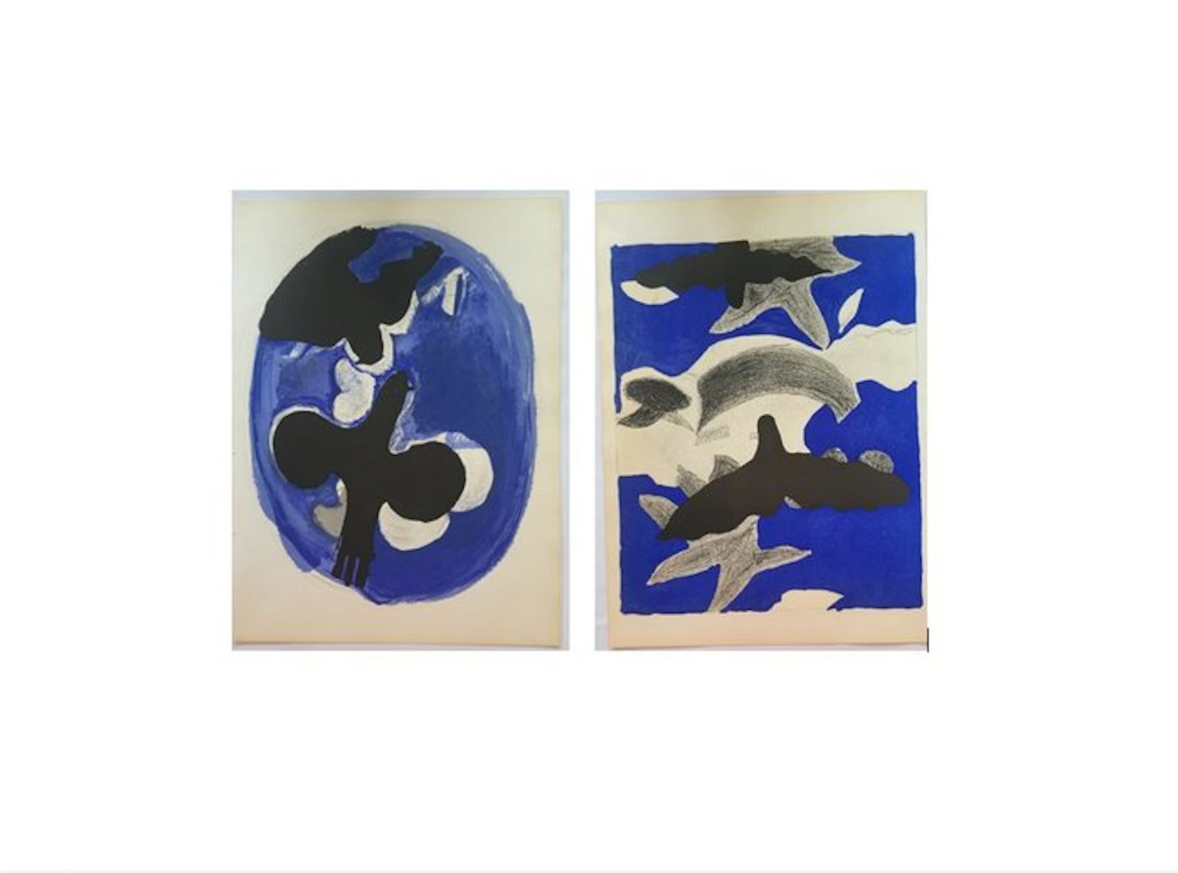 Georges Braque (1882-1963) - 2 lithographies Draeger 1955