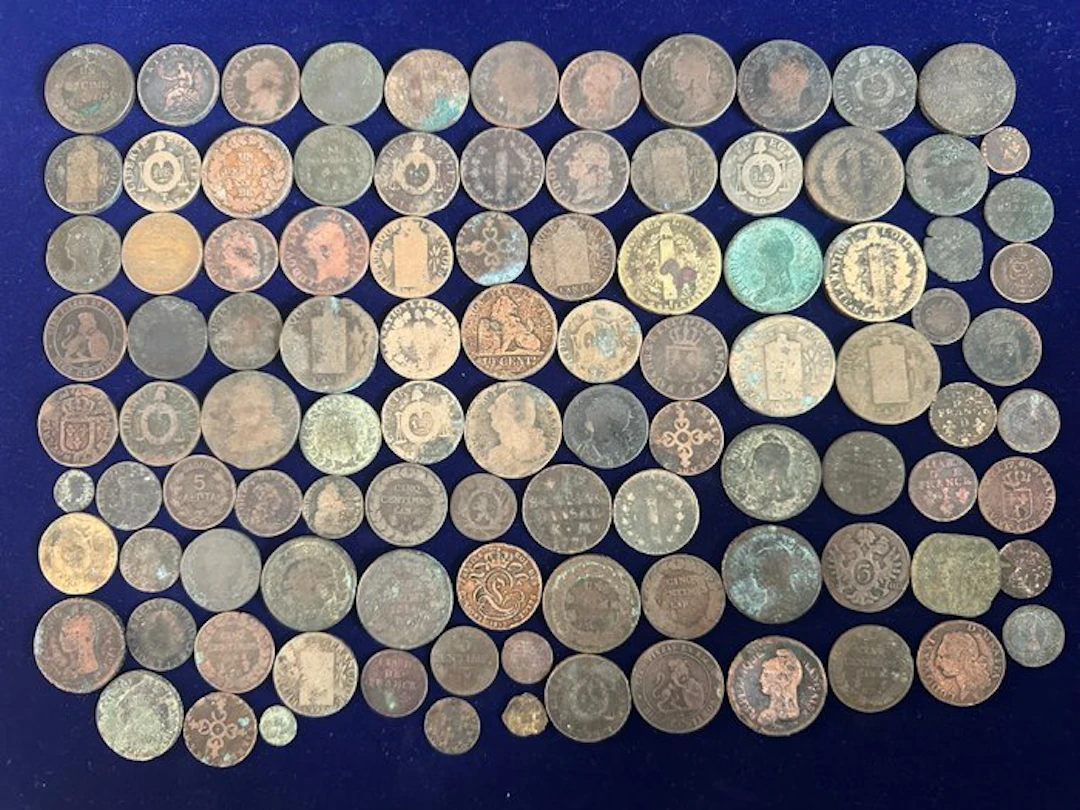France. The 19th Century, Old coin, copper and bronze, 1,05KG (No