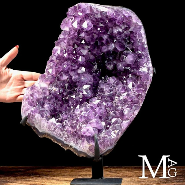 First Quality Amethyst Druzy - Natural Deep Purple Color...