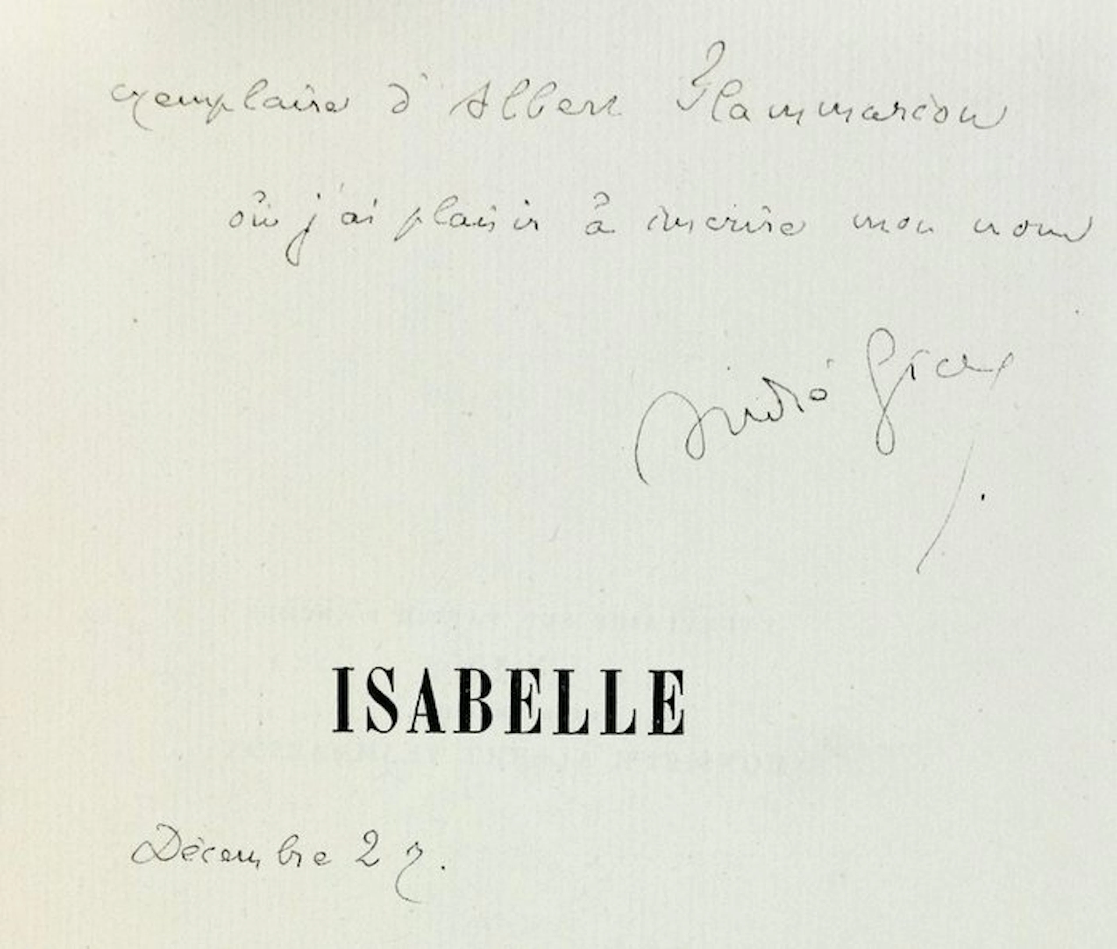 André GIDE / Jean-Gabriel DARAGNÈS - Isabelle [16...