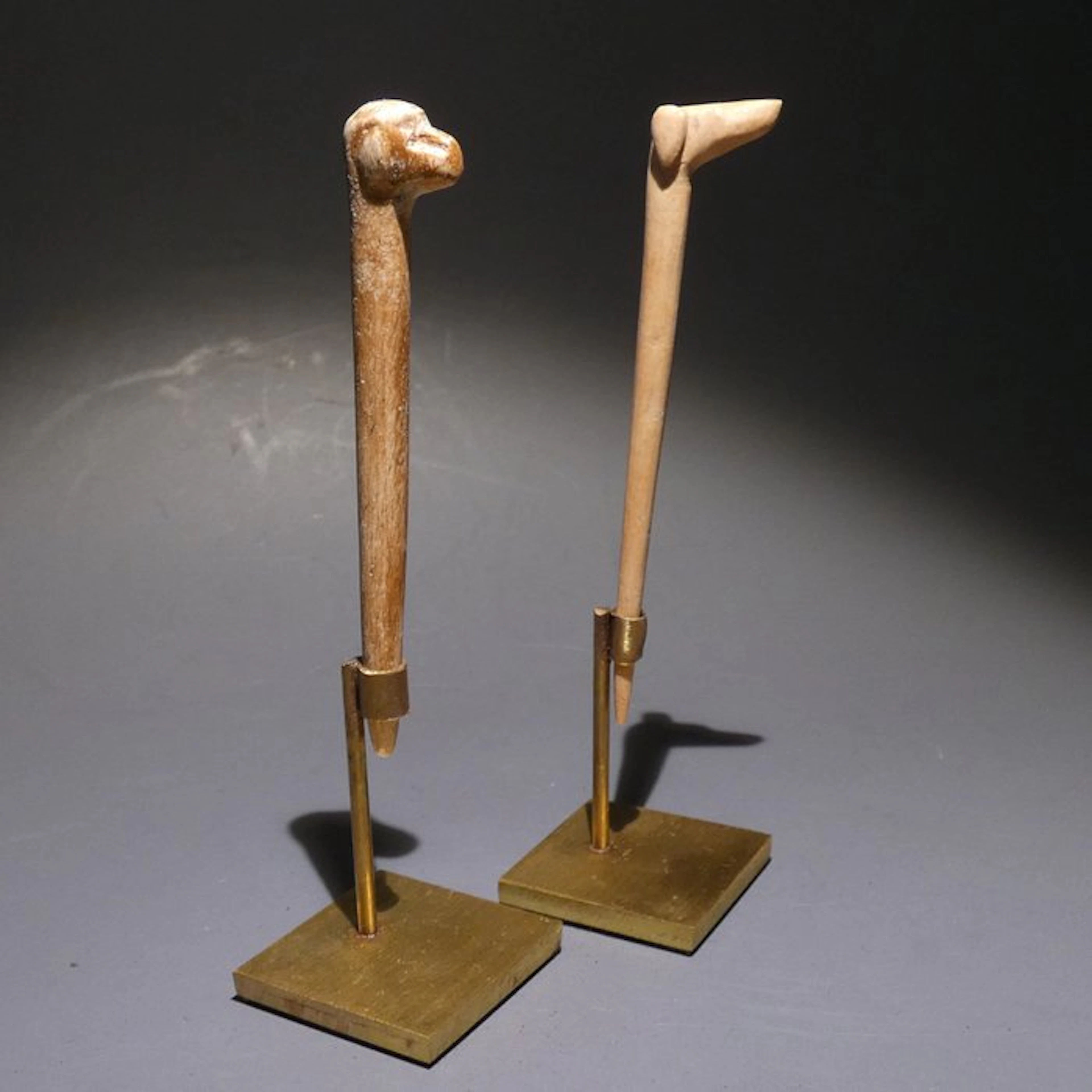 Ancient Egyptian Bone 2 pieces Game of Hounds and Jackals