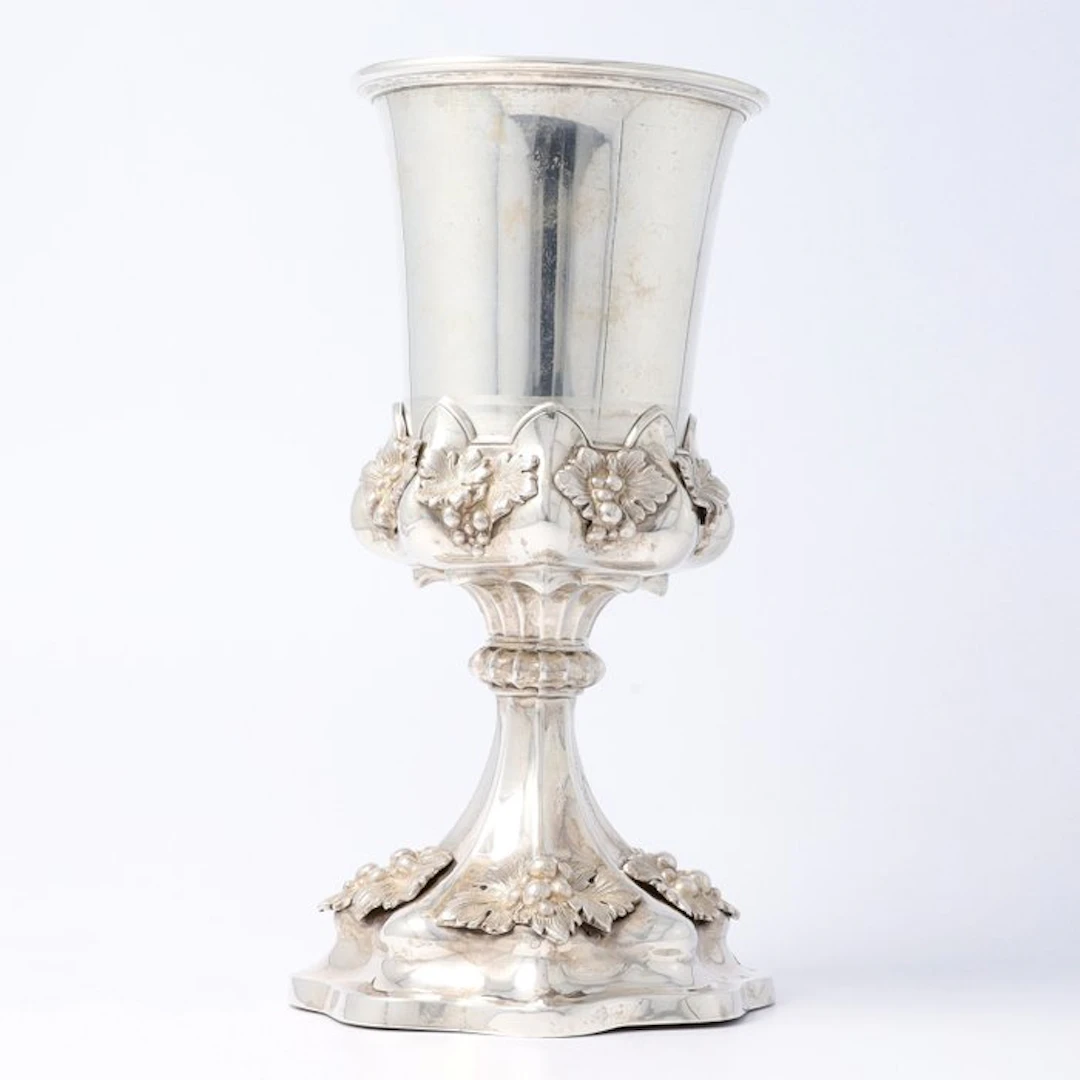 Religieuze wijnbokaal. - Goblet - .813 silver