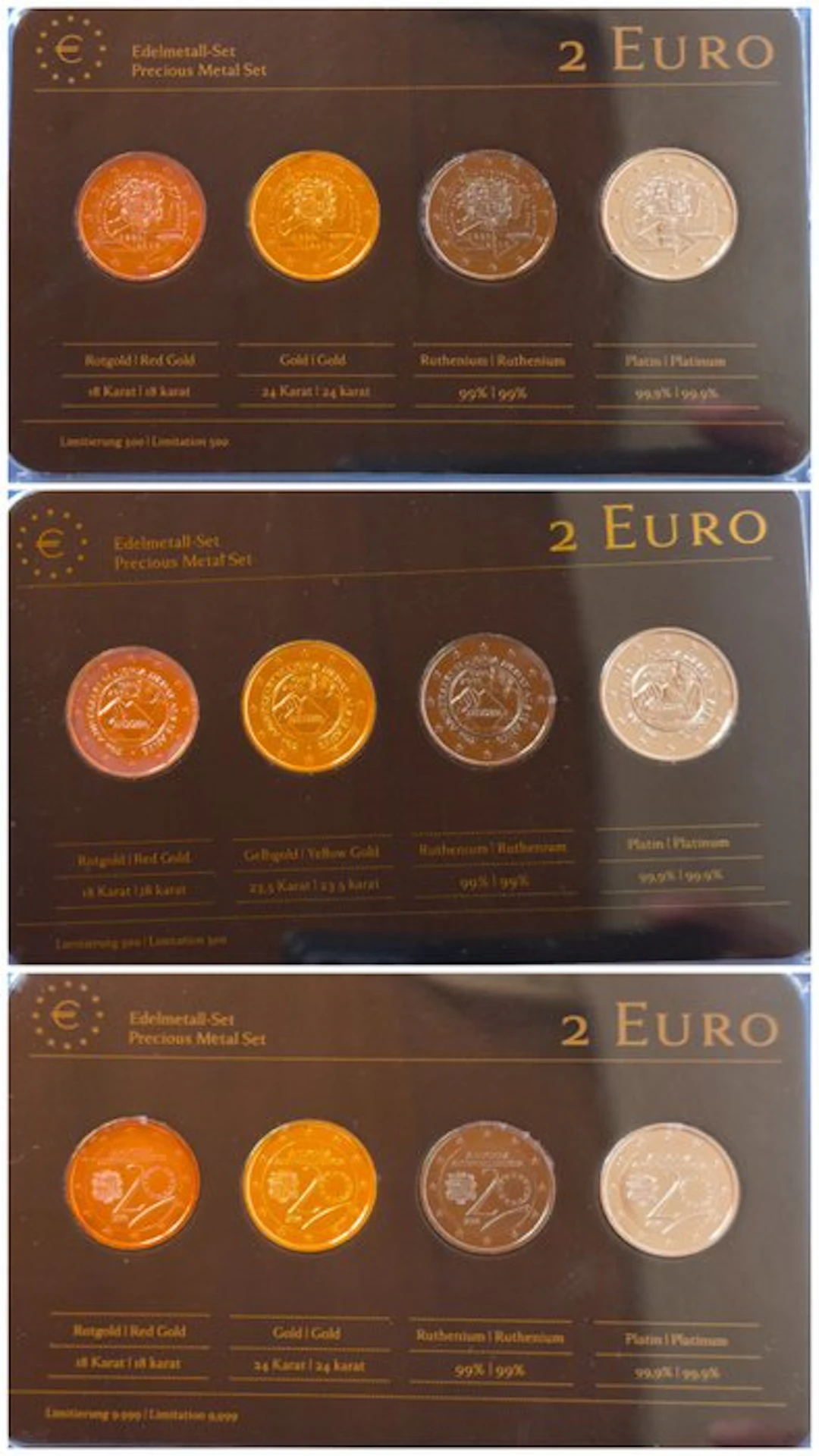 Andorra. 2 Euro 2014/2015 (3 sets) - colored by a private...