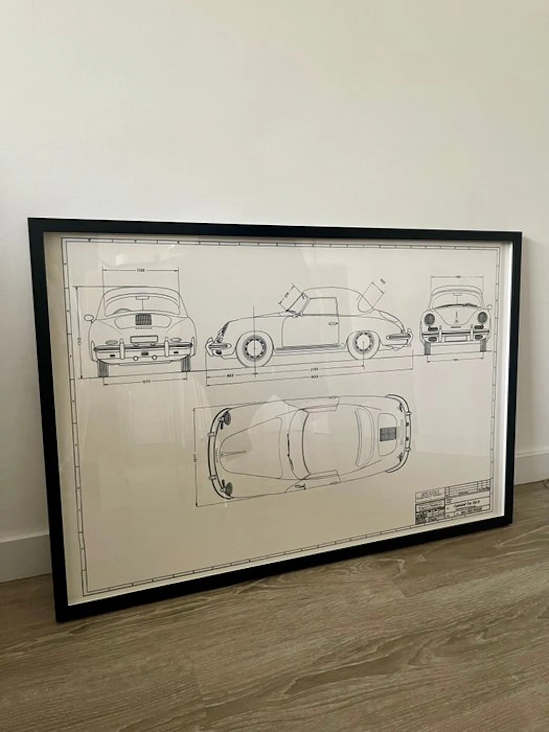Porsche 356 B Cabriolet - Technical Drawing - Frame - Design
