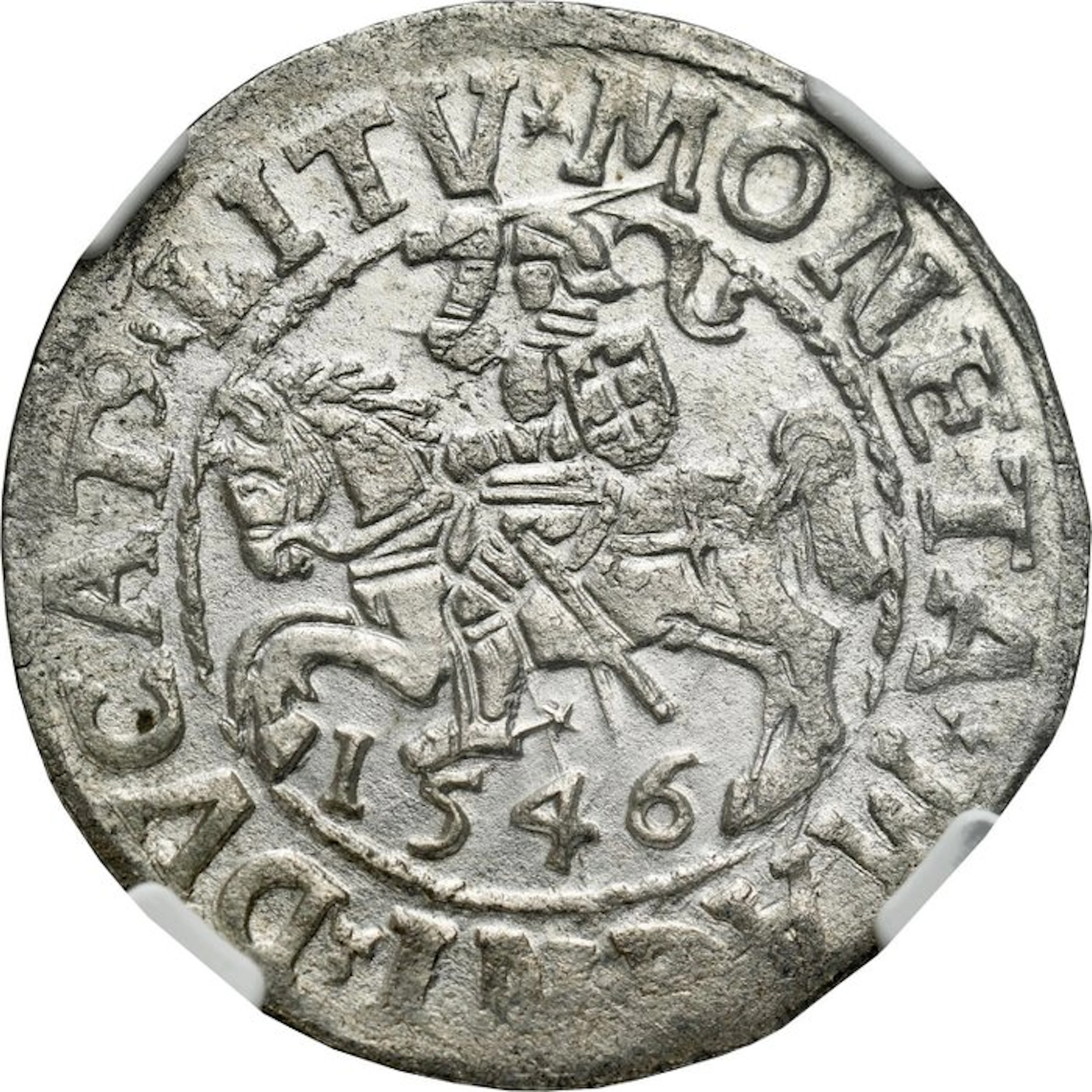 Poland, Lithuania. Segismundo II Augusto (1548-1572). 1/2 Groat 1546 - NGC MS63