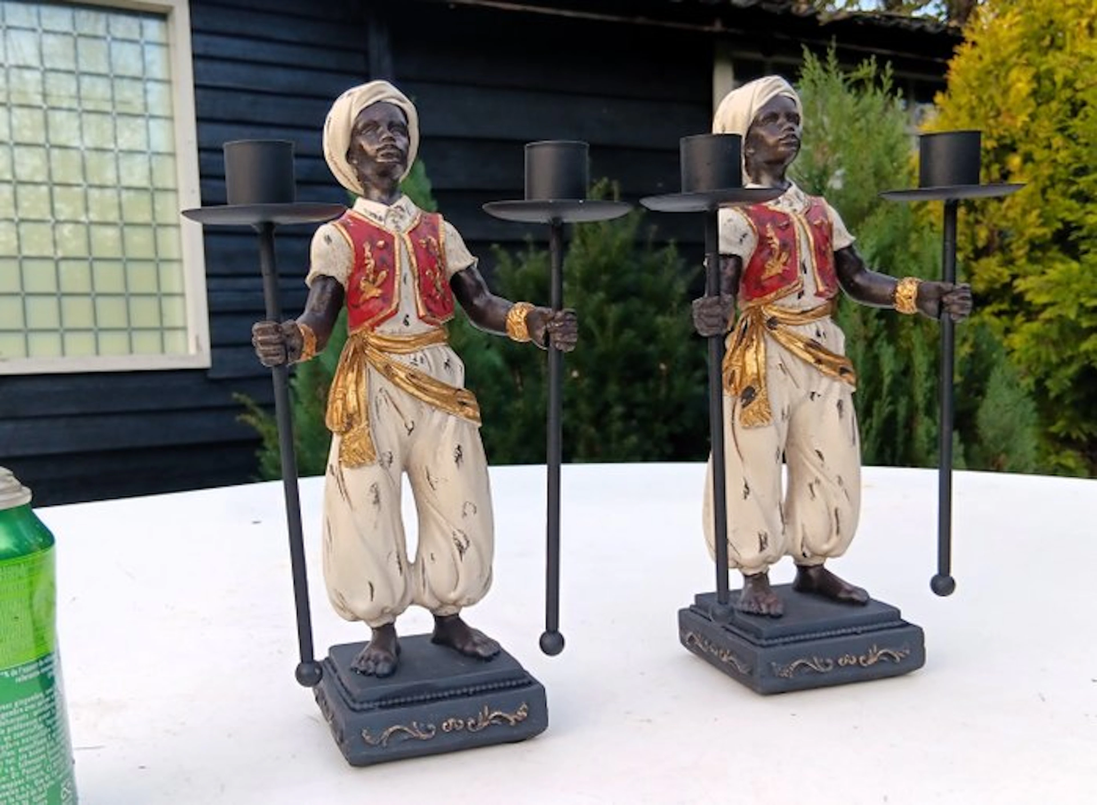 Candleholder (2) - resin metal