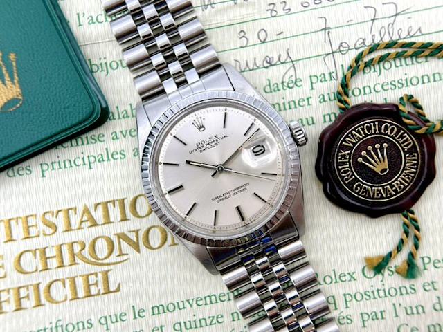 Rolex - Oyster Perpetual Datejust - 1603 - Serviced - Box & Papers - Men - 1975