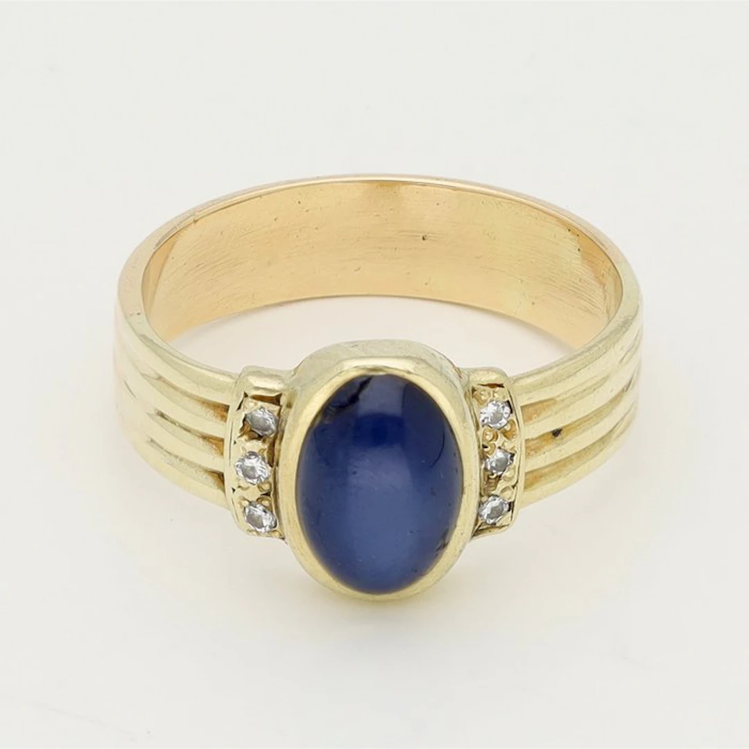 Ring - 14 kt. Yellow gold Diamond (Natural)