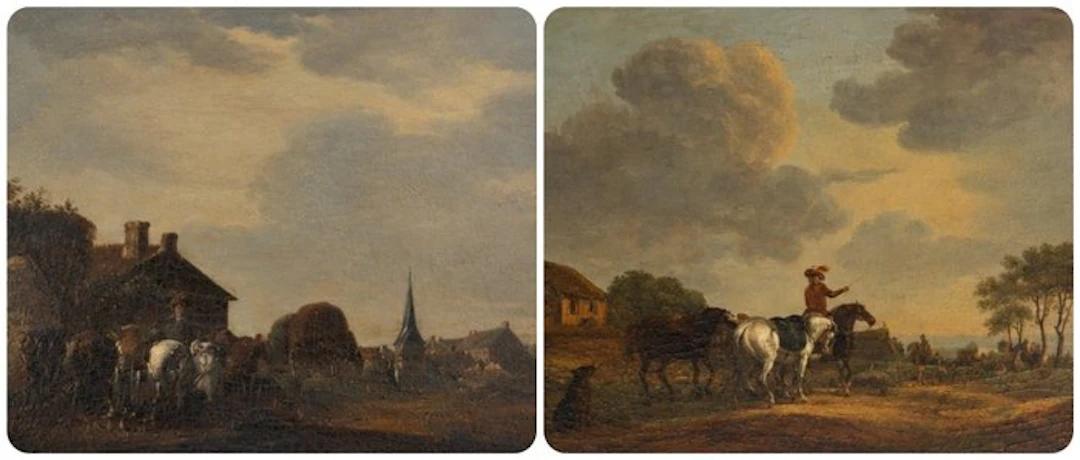 Hollandse School (XVIII-XIX) - Plattelandstafereel