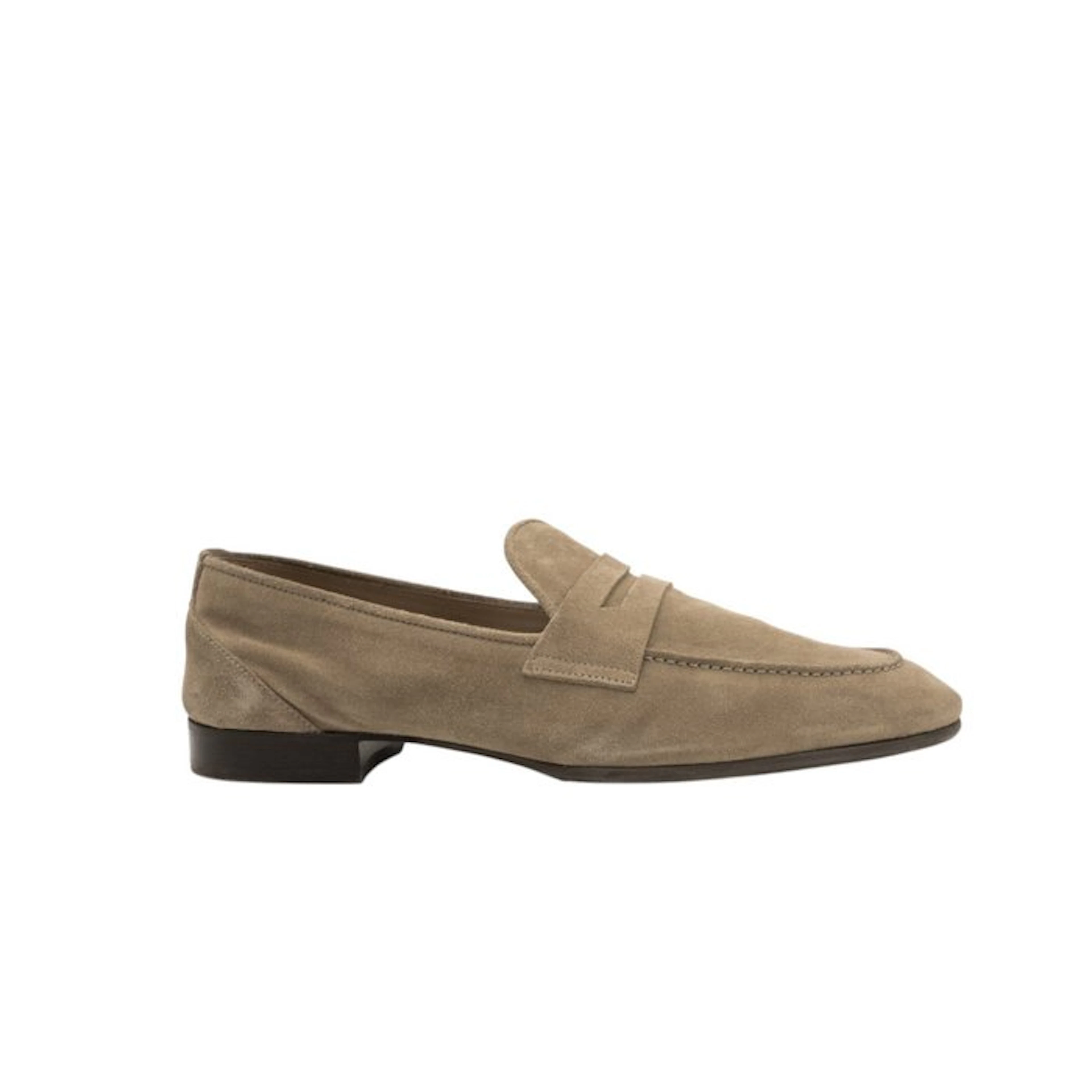 ISAIA NAPOLI - 9 UK - 43 IT - Taupe Suede Penny Loafer...