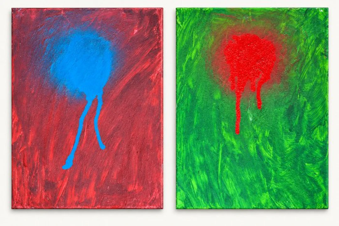 Francis De Vine (1985) - Polarità — Dittico materico: Nucleo blu e Nucleo rosso
